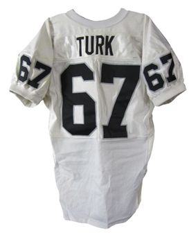 1991-92 Dan Turk Oakland Raiders Game   Jersey (Mears A-10)
